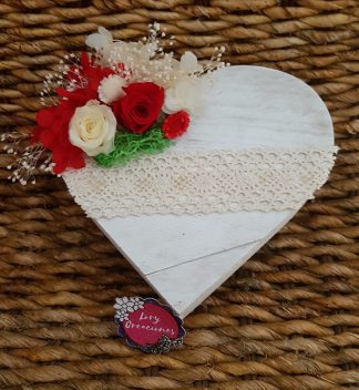 Caja corazón rustico arras