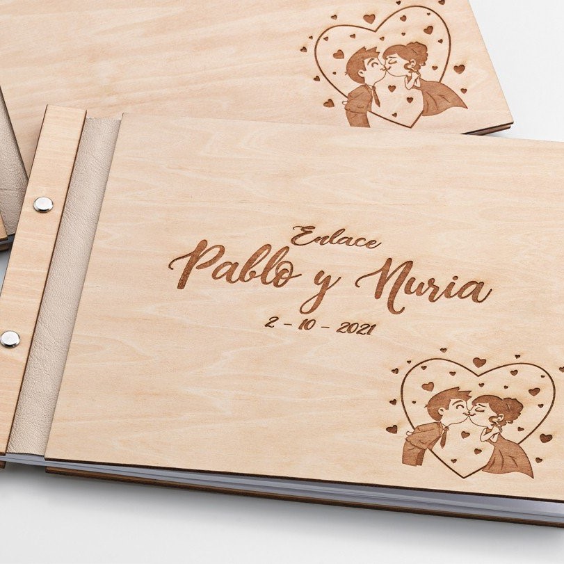 Libro firmas madera Boda