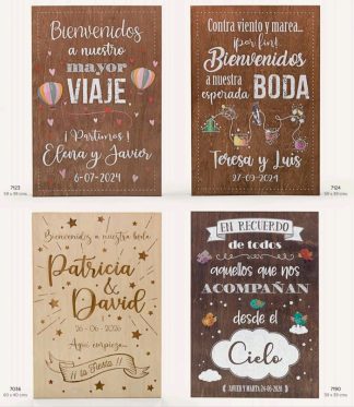 Cartel madera grande